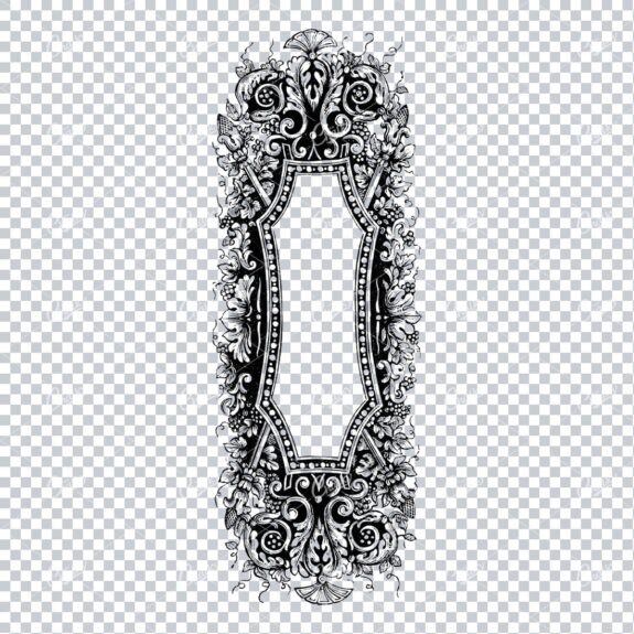 Decorative Vintage Illustration - Border / Frame Template No.14
