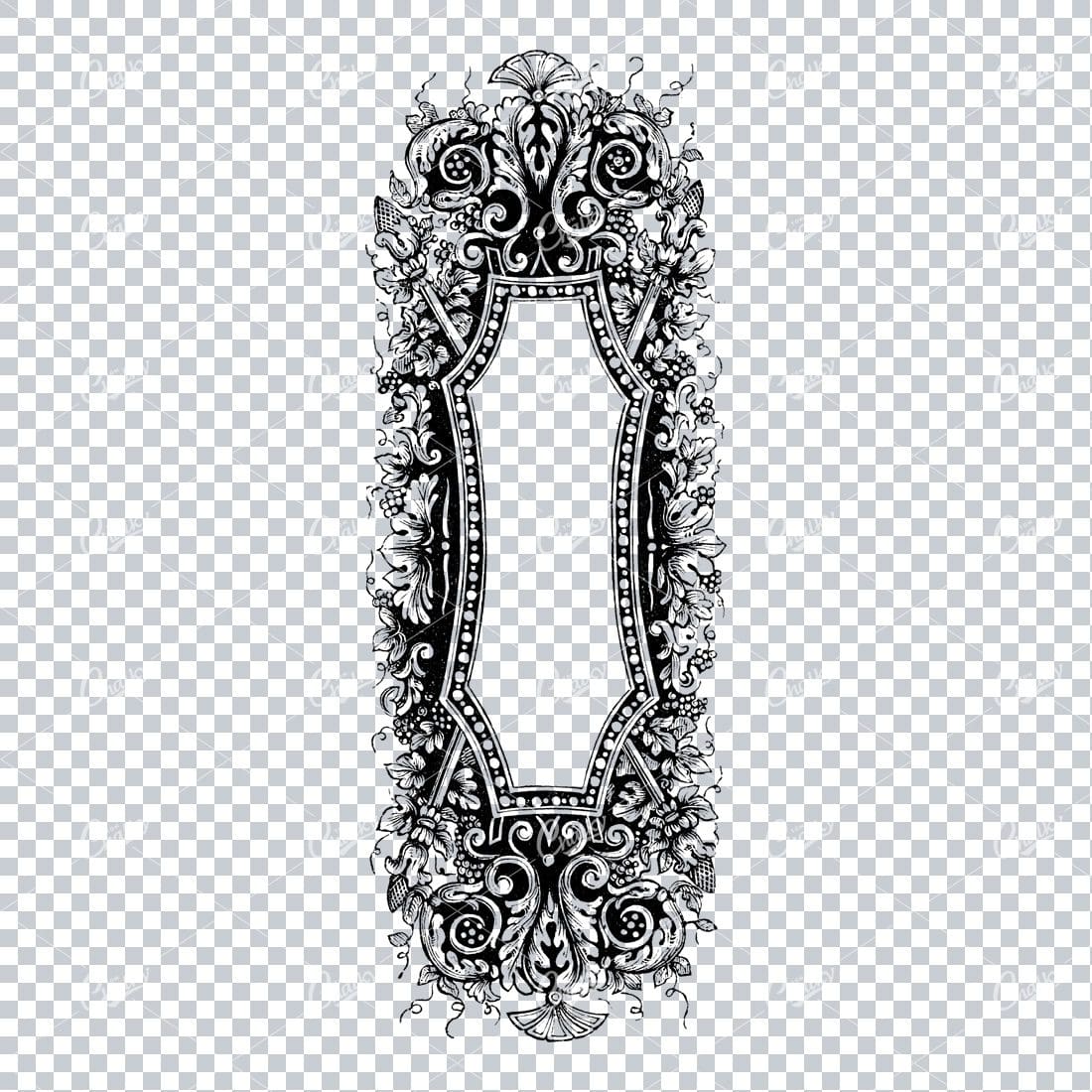 Decorative Vintage Illustration - Border / Frame Template No.14