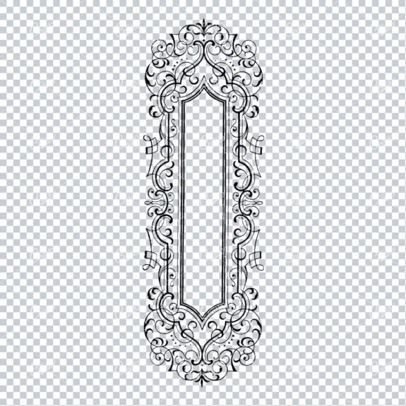 Decorative Vintage Illustration - Border / Frame Template No.18