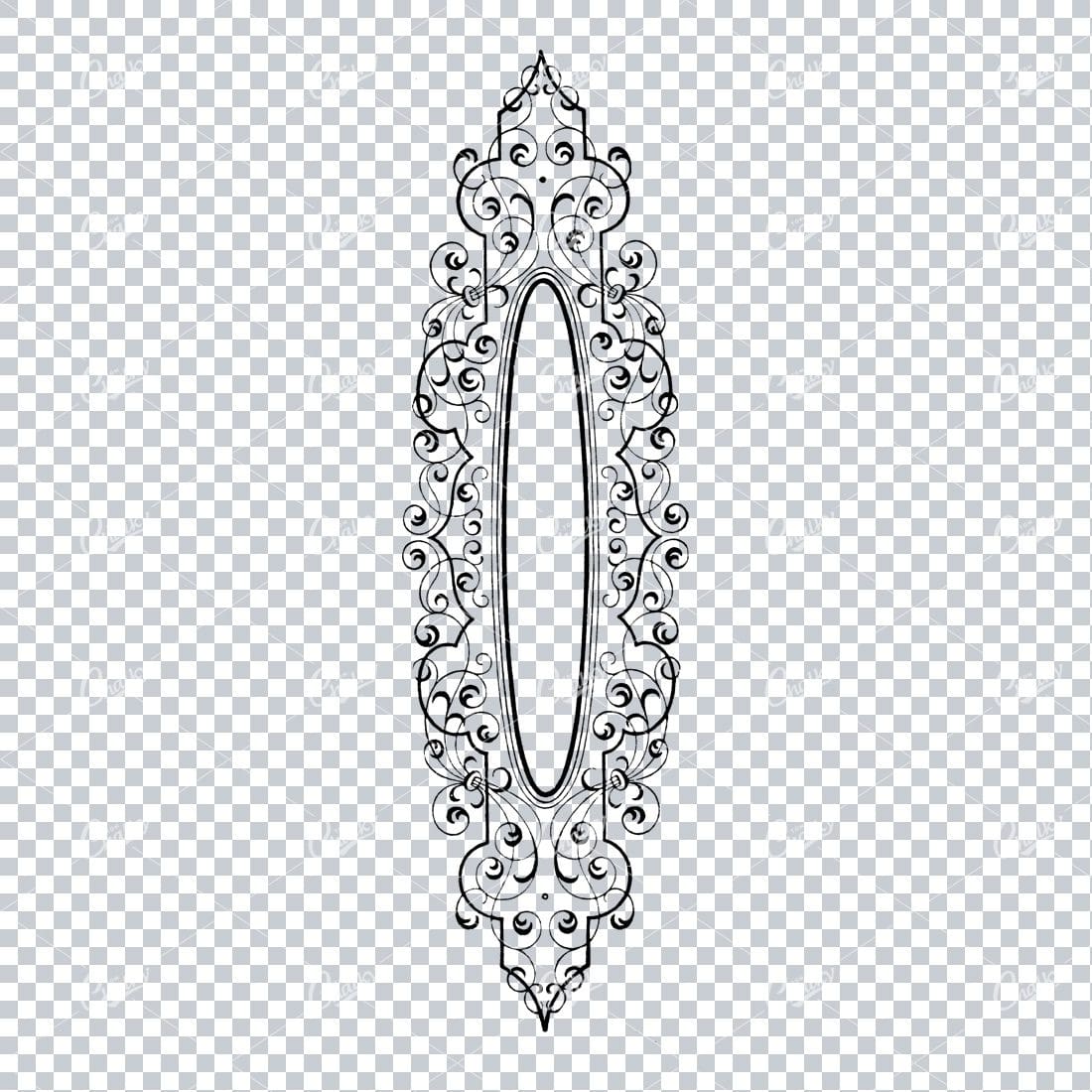 Decorative Vintage Illustration - Border / Frame Template No.19