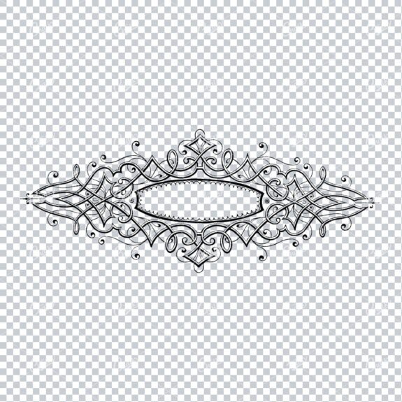 Decorative Vintage Illustration - Border / Frame Template No.23