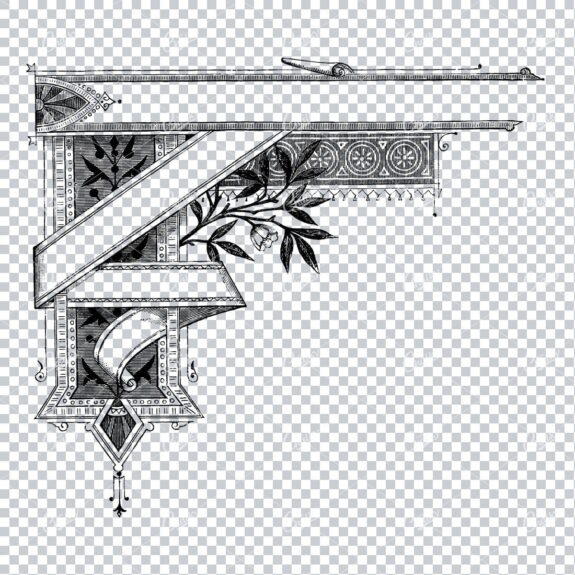 Decorative Vintage Illustration - Border / Frame Template No.30