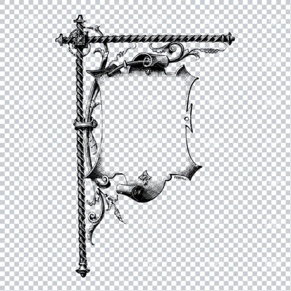 Decorative Vintage Illustration - Border / Frame Template No.31