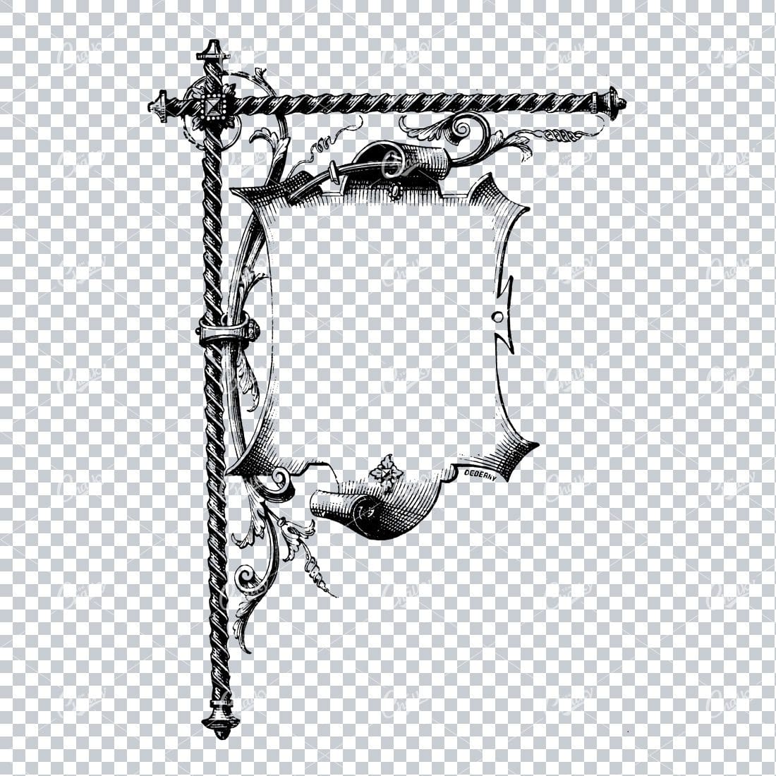 Decorative Vintage Illustration - Border / Frame Template No.31