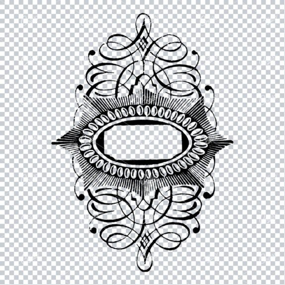 Decorative Vintage Illustration - Border / Frame Template No.34