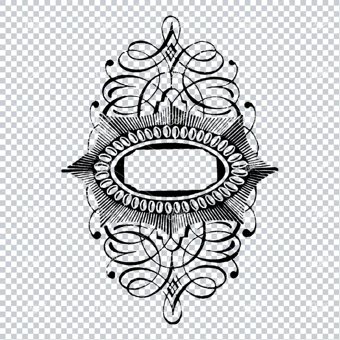 Decorative Vintage Illustration - Border / Frame Template No.34