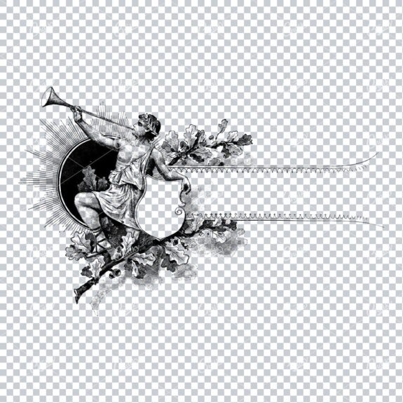 Decorative Vintage Illustration - Border / Frame Template No.47