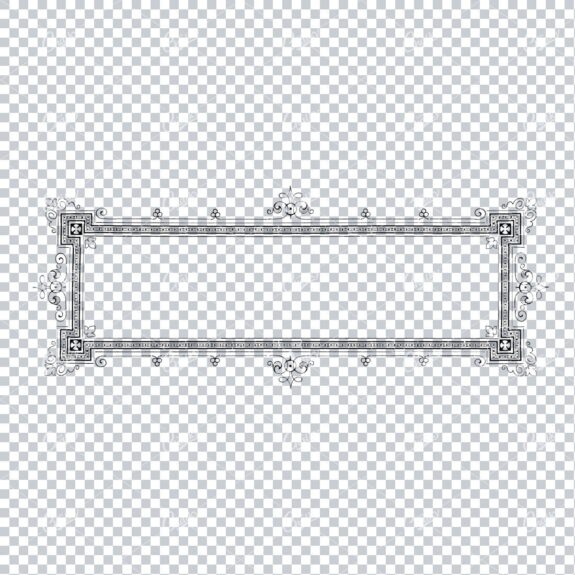 Decorative Vintage Illustration - Border / Frame Template No.50