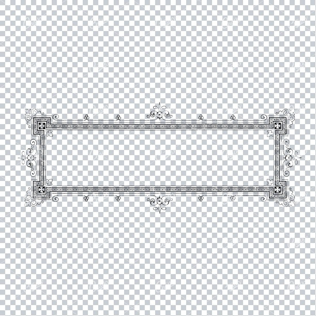 Decorative Vintage Illustration - Border / Frame Template No.50