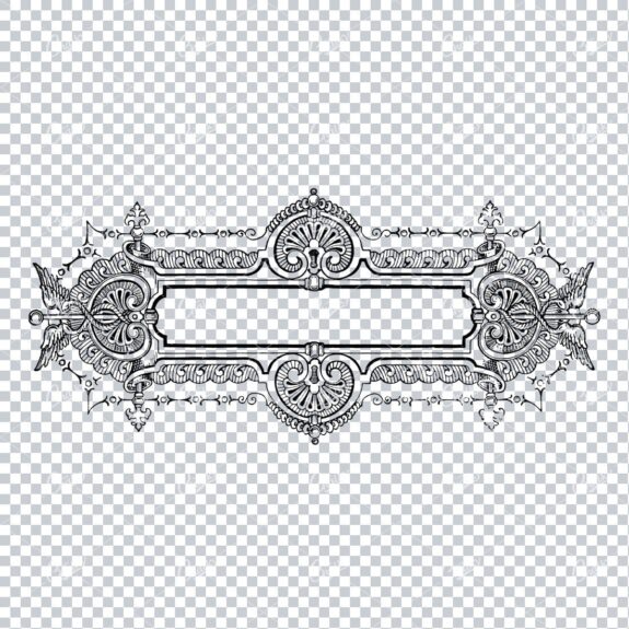 Decorative Vintage Illustration - Border / Frame Template No.53