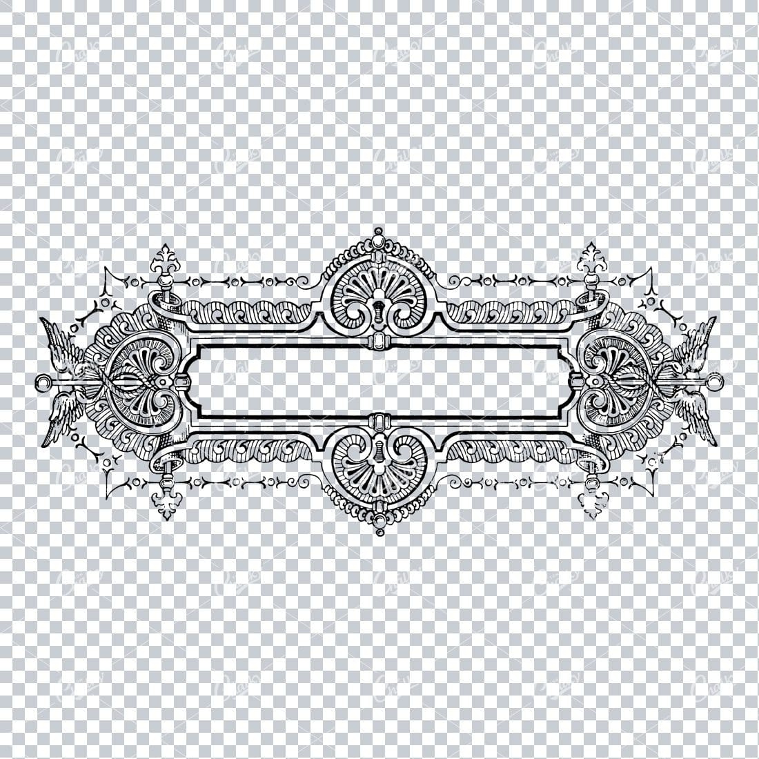 Decorative Vintage Illustration - Border / Frame Template No.53