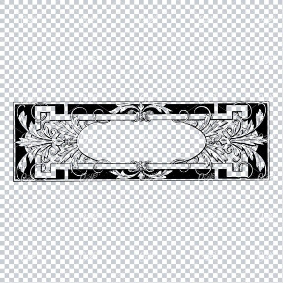 Decorative Vintage Illustration - Border / Frame Template No.55