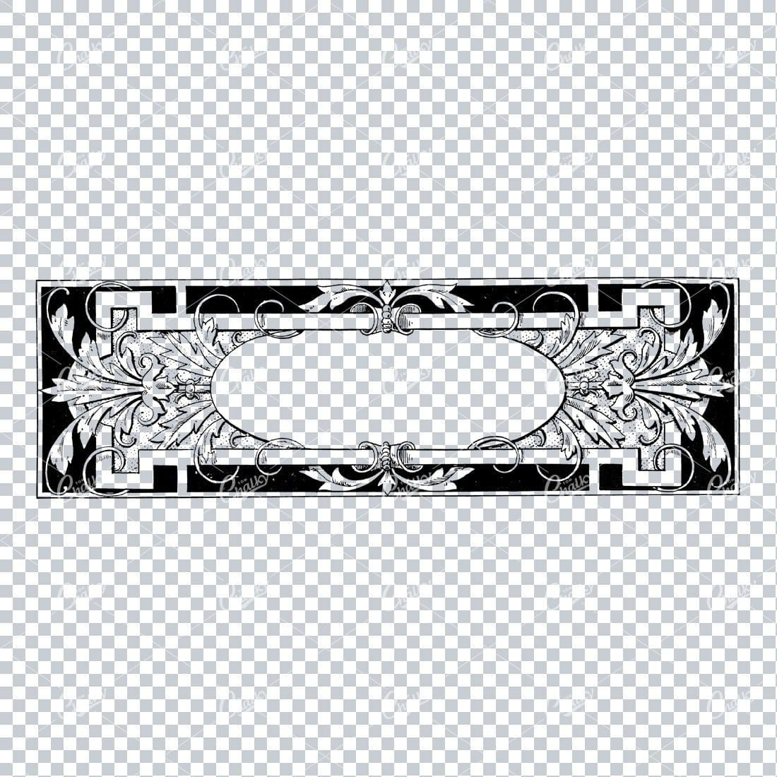 Decorative Vintage Illustration - Border / Frame Template No.55