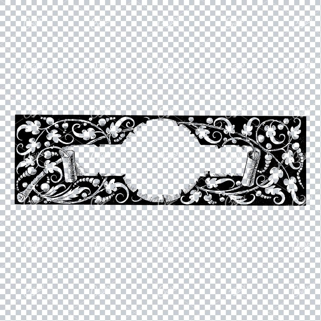 Decorative Vintage Illustration - Border / Frame Template No.57