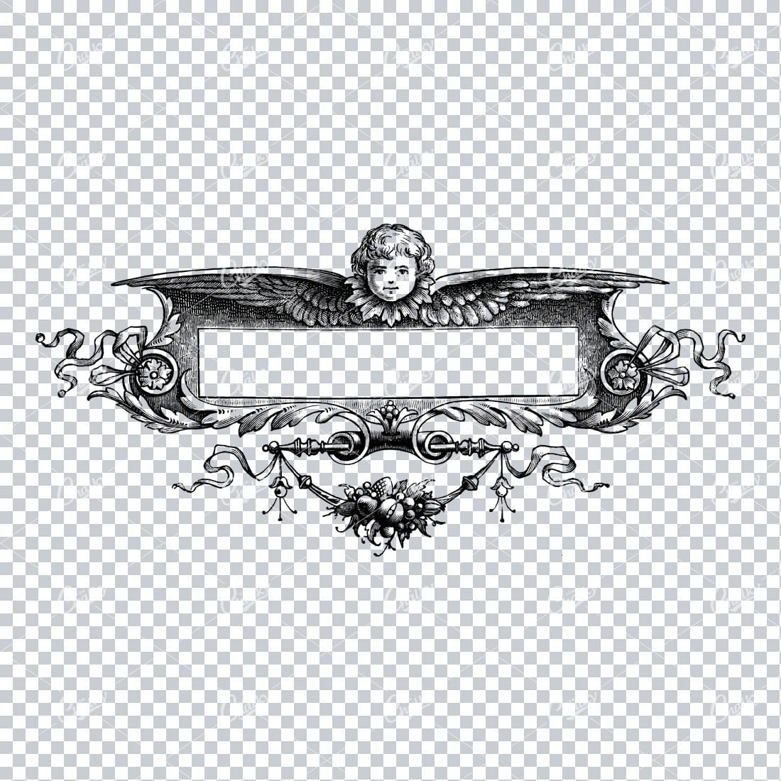 Decorative Vintage Illustration - Border / Frame Template No.59