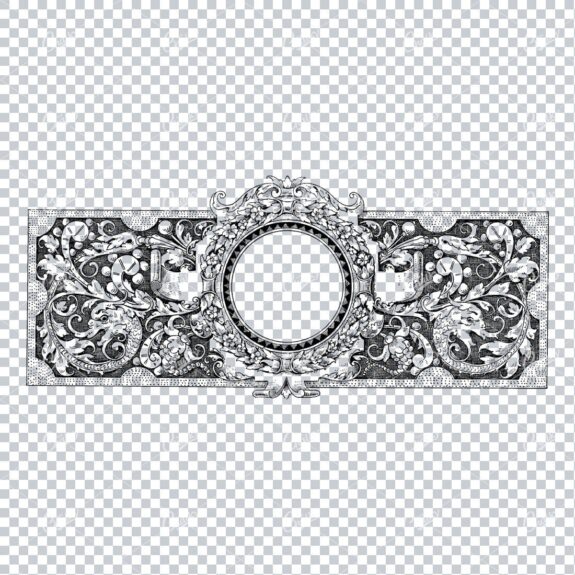 Decorative Vintage Illustration - Border / Frame Template No.62