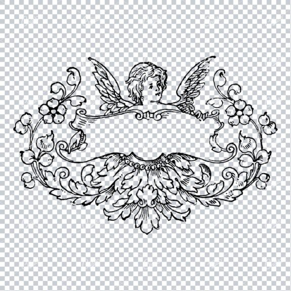 Decorative Vintage Illustration - Border / Frame Template No.63
