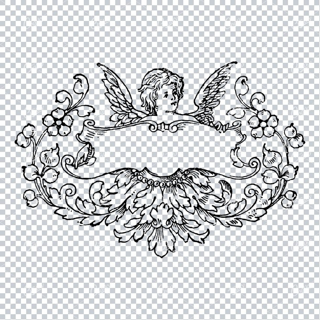Decorative Vintage Illustration - Border / Frame Template No.63