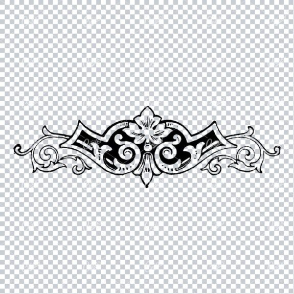 Antique Flourished / Floral Design Element No.1