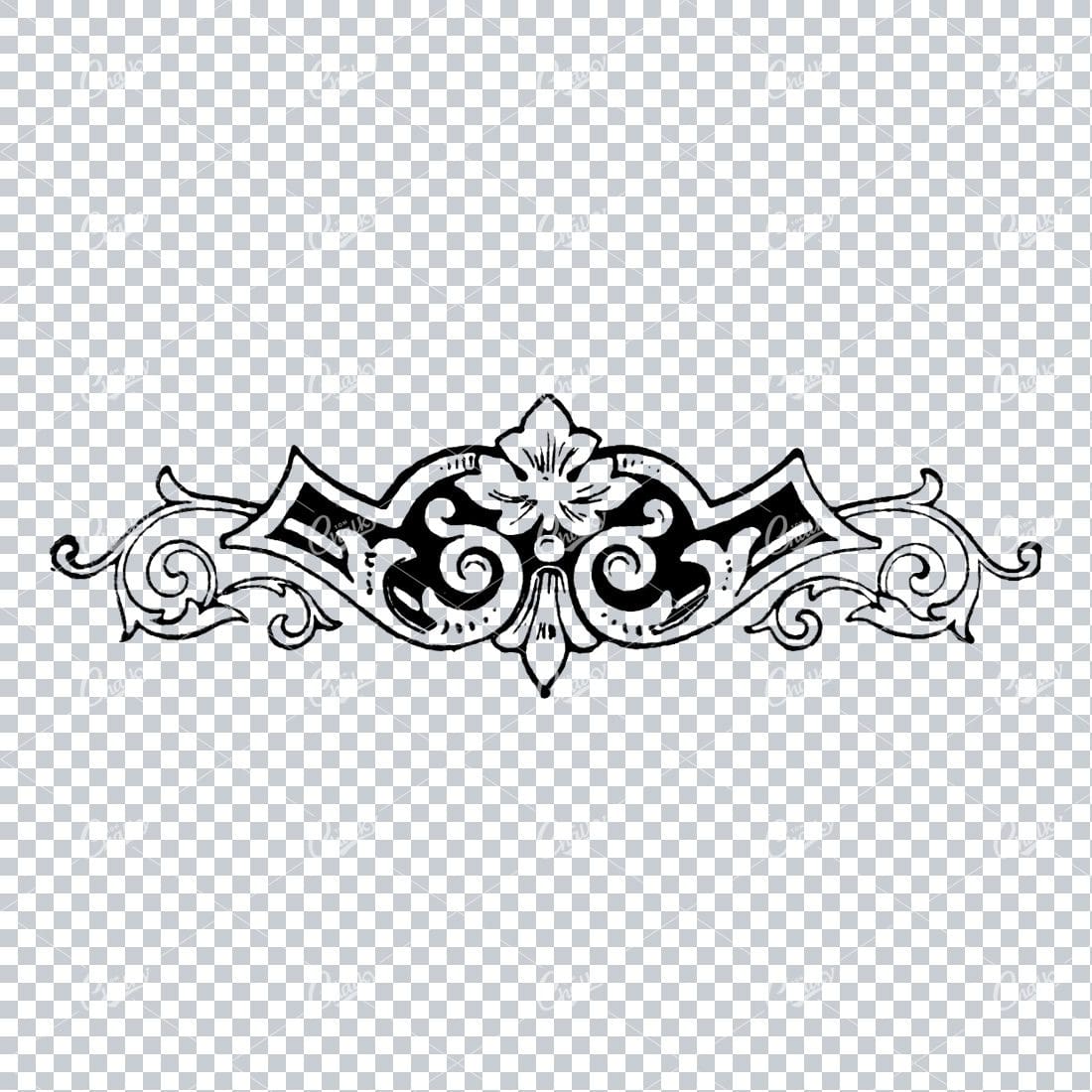 Antique Flourished / Floral Design Element No.1