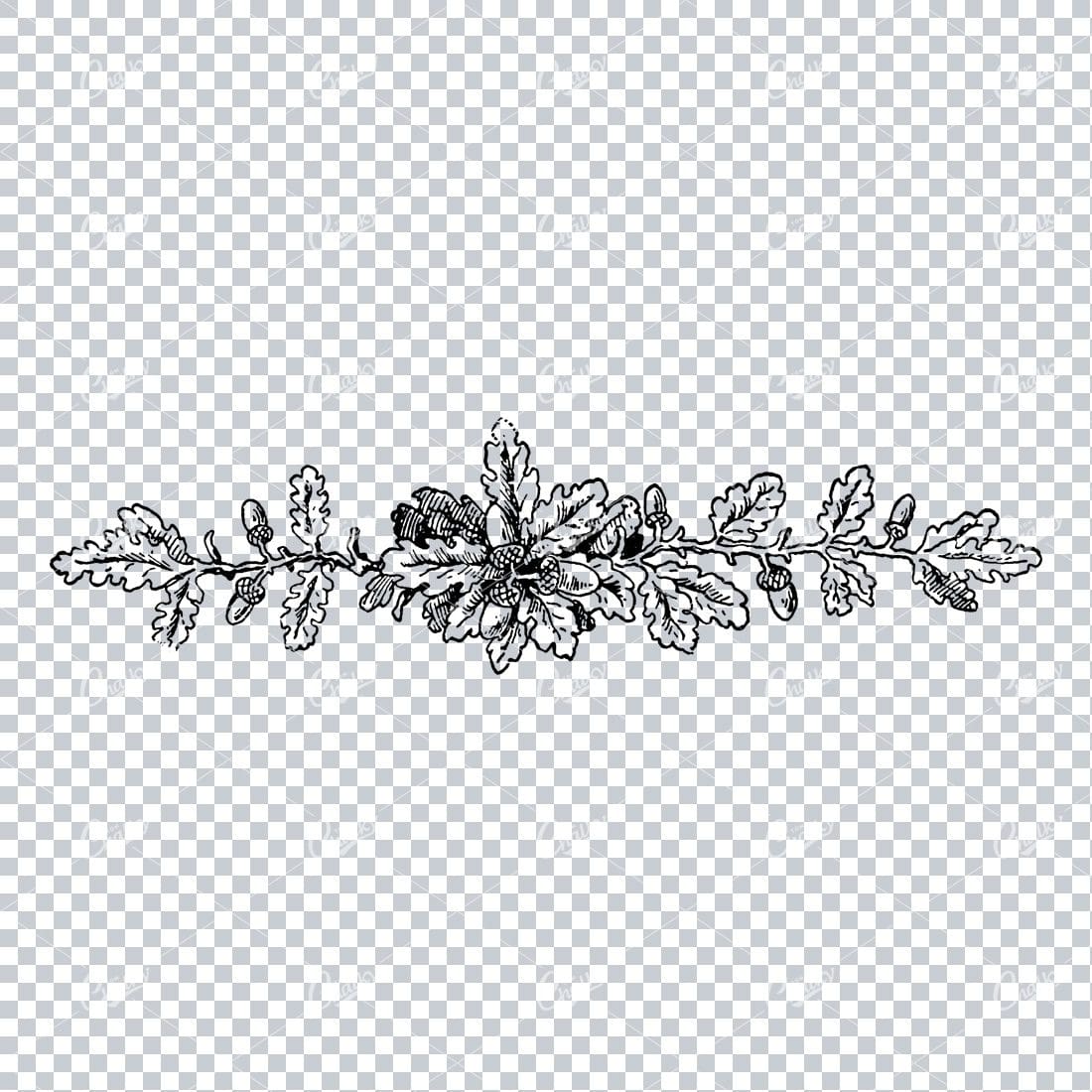 Antique Flourished / Floral Design Element No.3