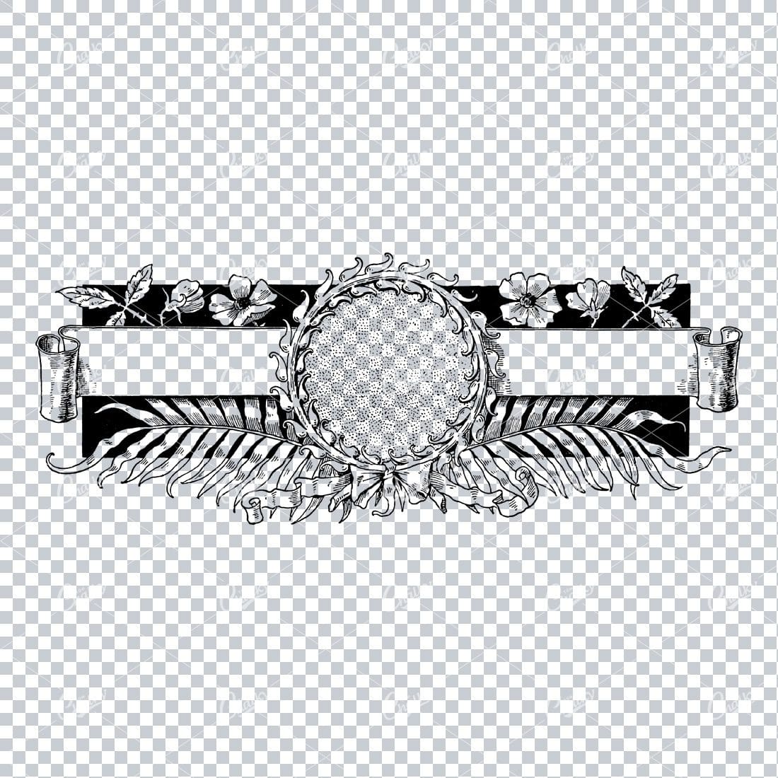 Decorative Vintage Illustration - Border / Frame Template No.69