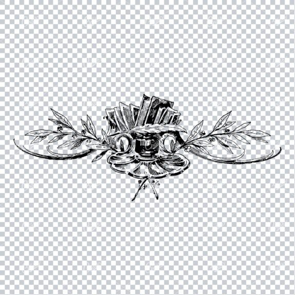 Antique Flourished / Floral Design Element No.6