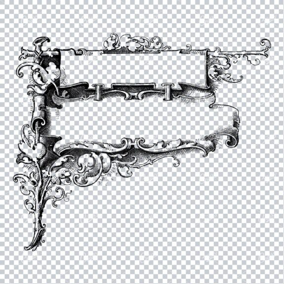 Decorative Vintage Illustration - Border / Frame Template No.71