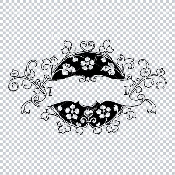 Decorative Vintage Illustration - Border / Frame Template No.76