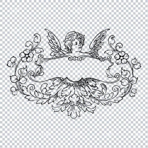 Decorative Vintage Illustration - Border / Frame Template No.77
