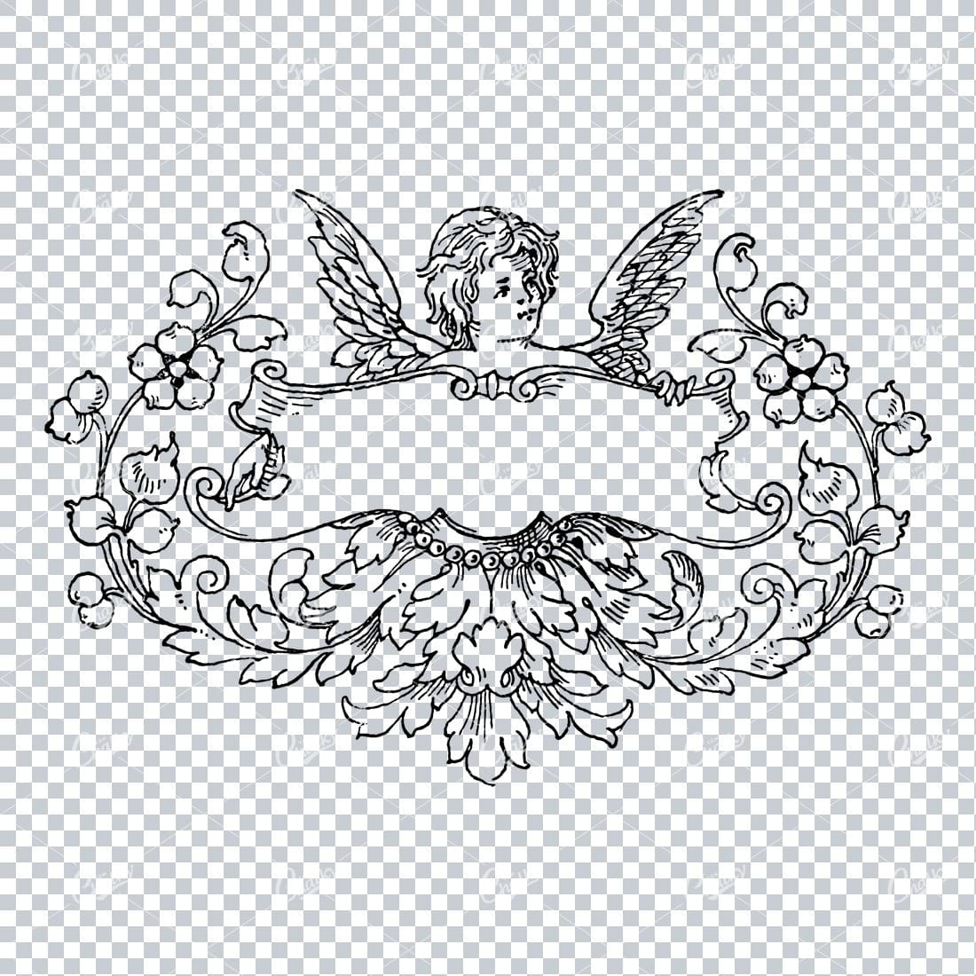 Decorative Vintage Illustration - Border / Frame Template No.77