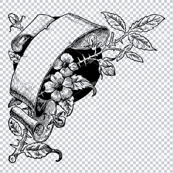 Decorative Vintage Illustration - Border / Frame Template No.82