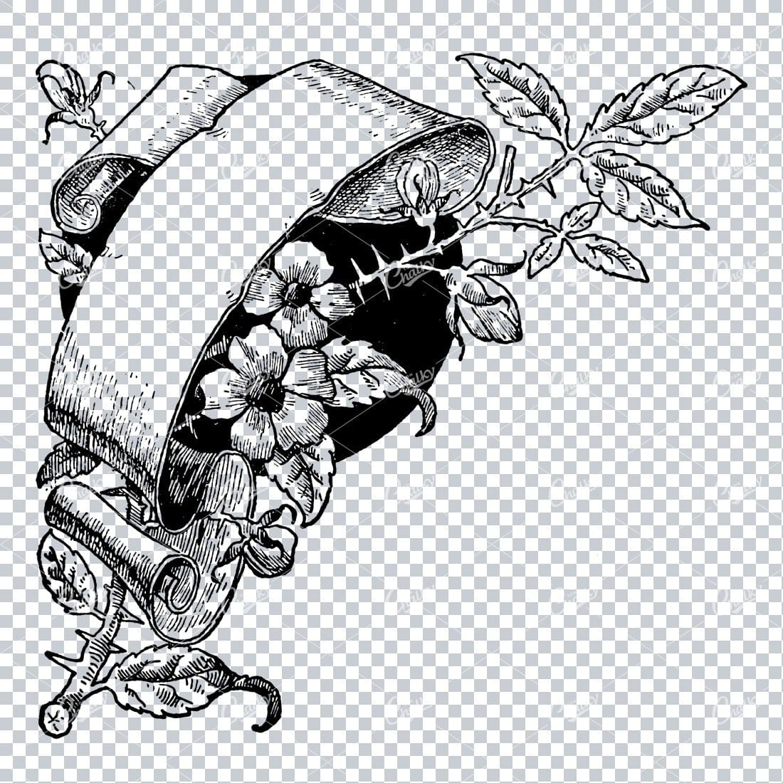 Decorative Vintage Illustration - Border / Frame Template No.82