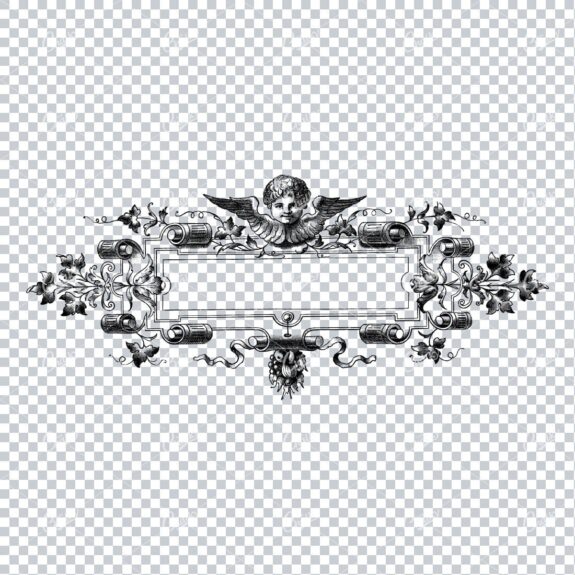 Decorative Vintage Illustration - Border / Frame Template No.83
