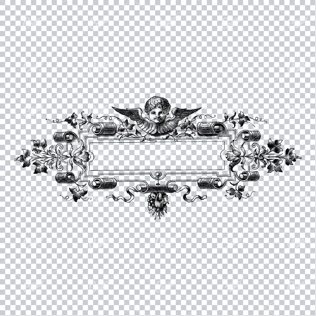 Decorative Vintage Illustration - Border / Frame Template No.83