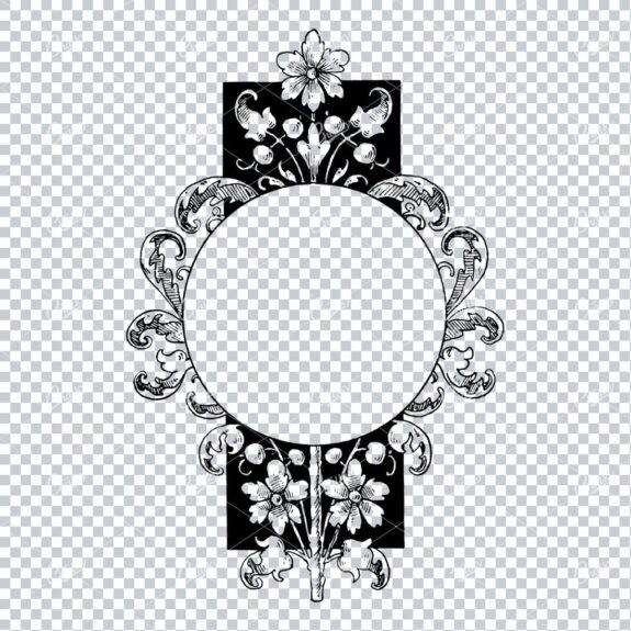 Decorative Vintage Illustration - Border / Frame Template No.85