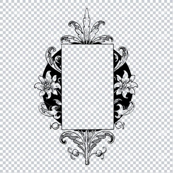 Decorative Vintage Illustration - Border / Frame Template No.86