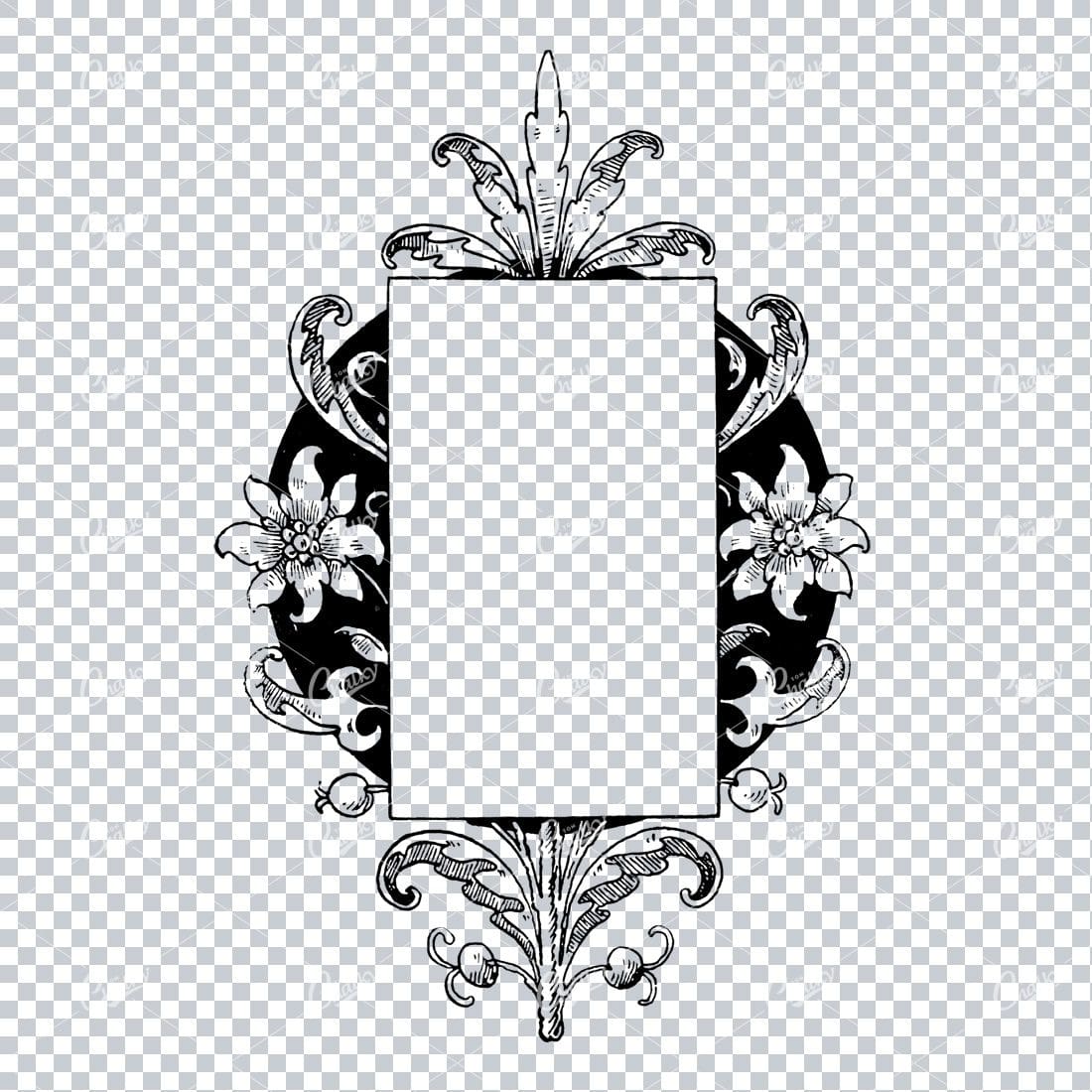 Decorative Vintage Illustration - Border / Frame Template No.86