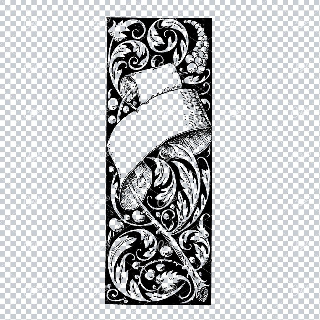 Decorative Vintage Illustration - Border / Frame Template No.88