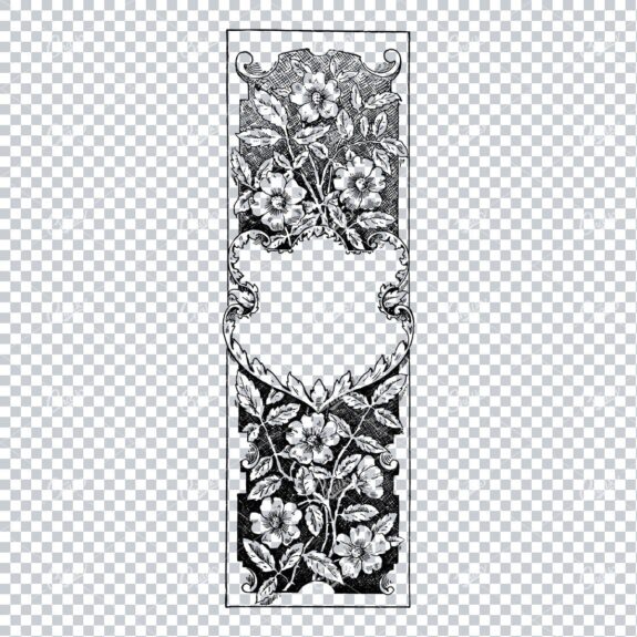 Decorative Vintage Illustration - Border / Frame Template No.90