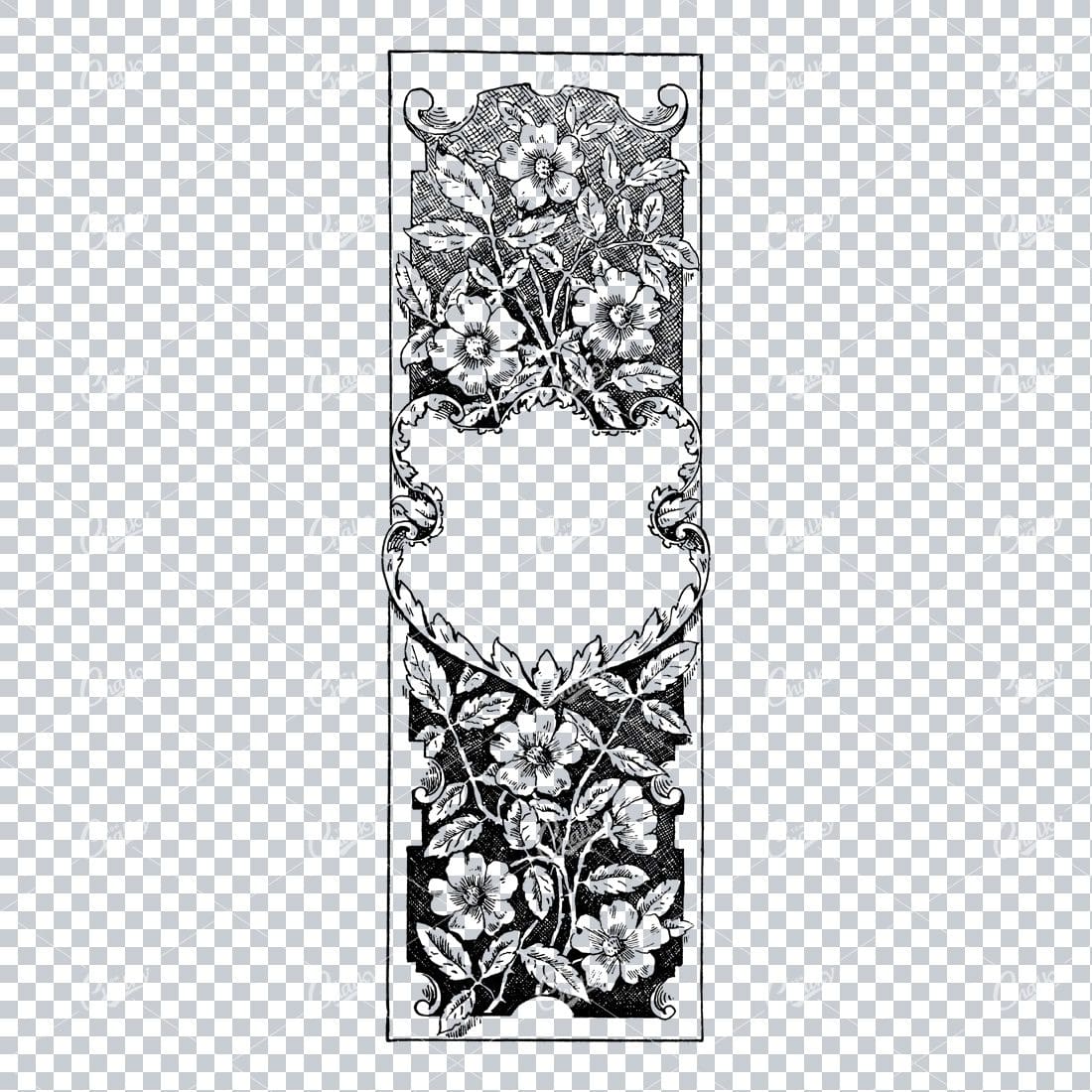 Decorative Vintage Illustration - Border / Frame Template No.90