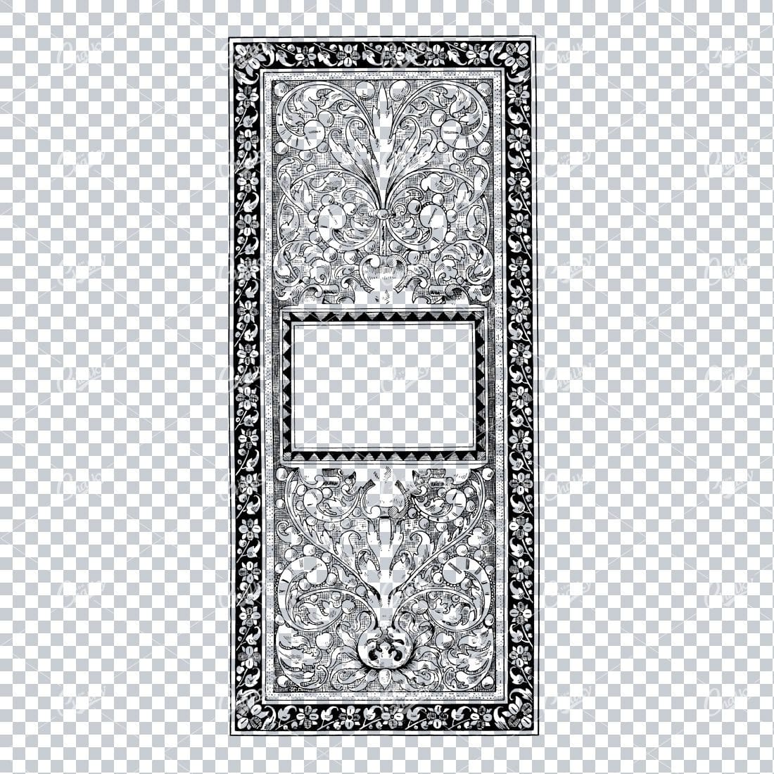 Decorative Vintage Illustration - Border / Frame Template No.94