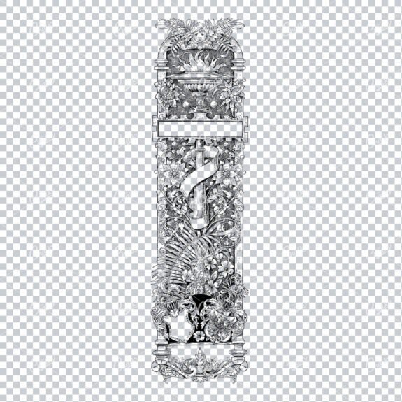 Decorative Vintage Illustration - Border / Frame Template No.96