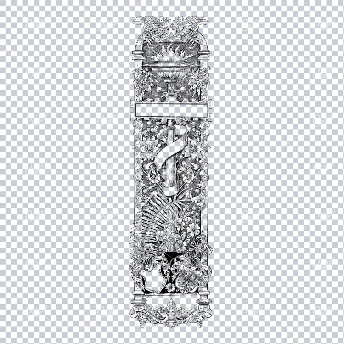Decorative Vintage Illustration - Border / Frame Template No.96