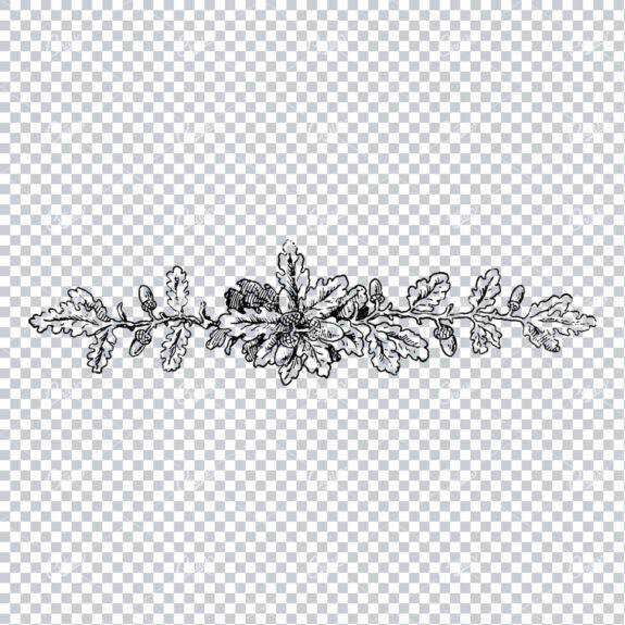 Antique Flourished / Floral Design Element No.7