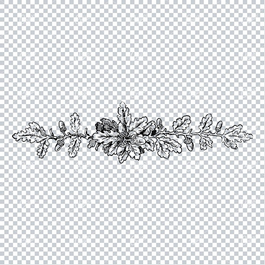Antique Flourished / Floral Design Element No.7