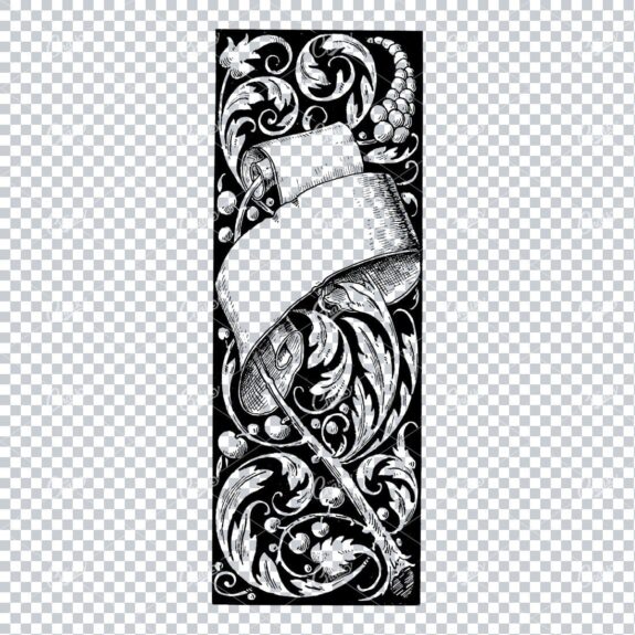 Decorative Vintage Illustration - Border / Frame Template No.100