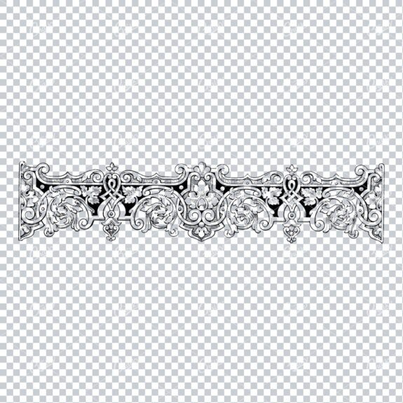 Antique Flourished / Floral Design Element No.9