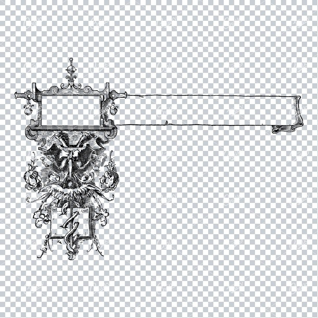 Decorative Vintage Illustration - Border / Frame Template No.105
