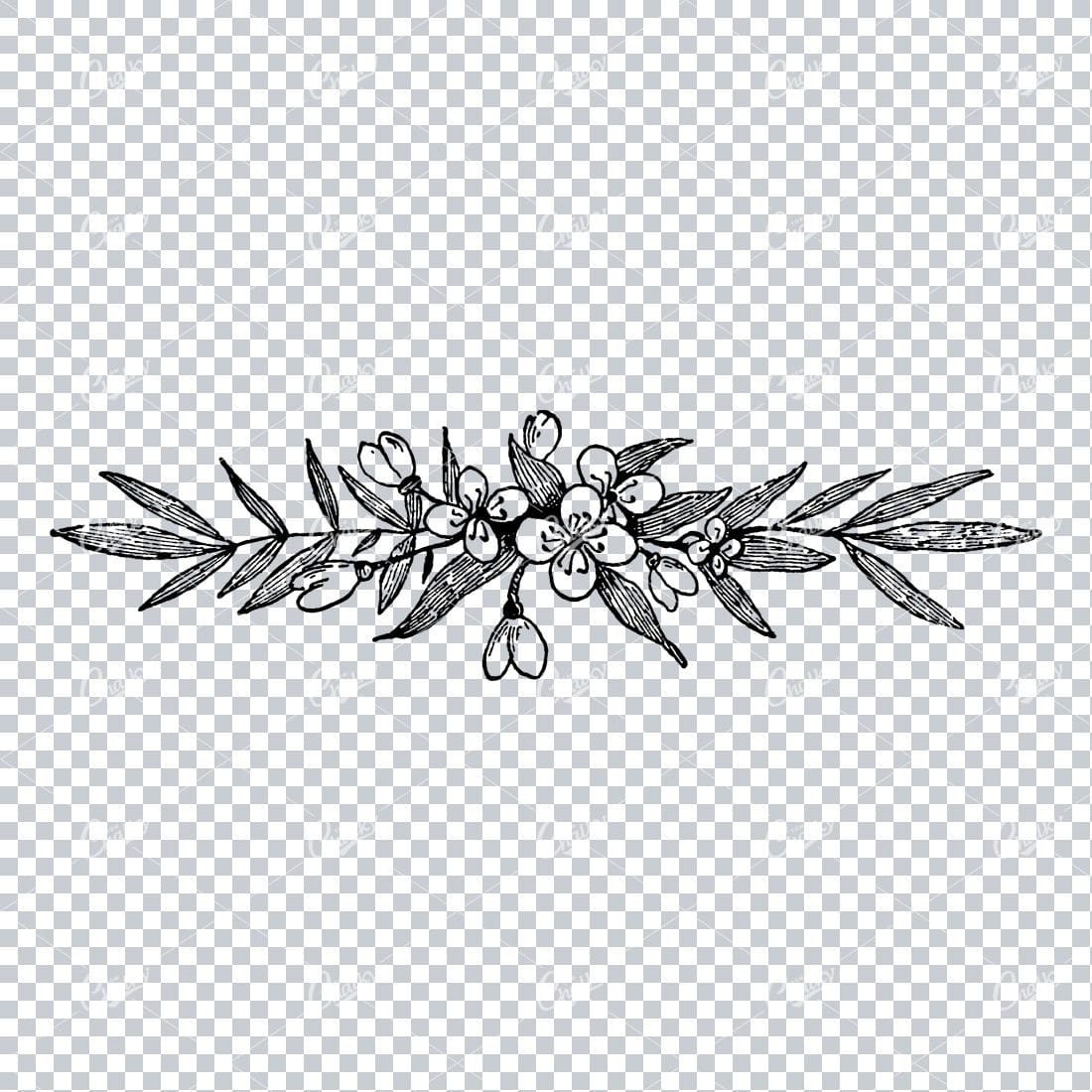 Antique Flourished / Floral Design Element No.12